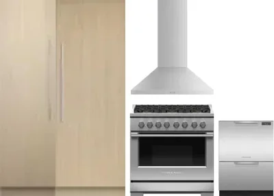 5 Piece Package Includes Refrigerator, Freezer, Range, Hood And Dishwasher